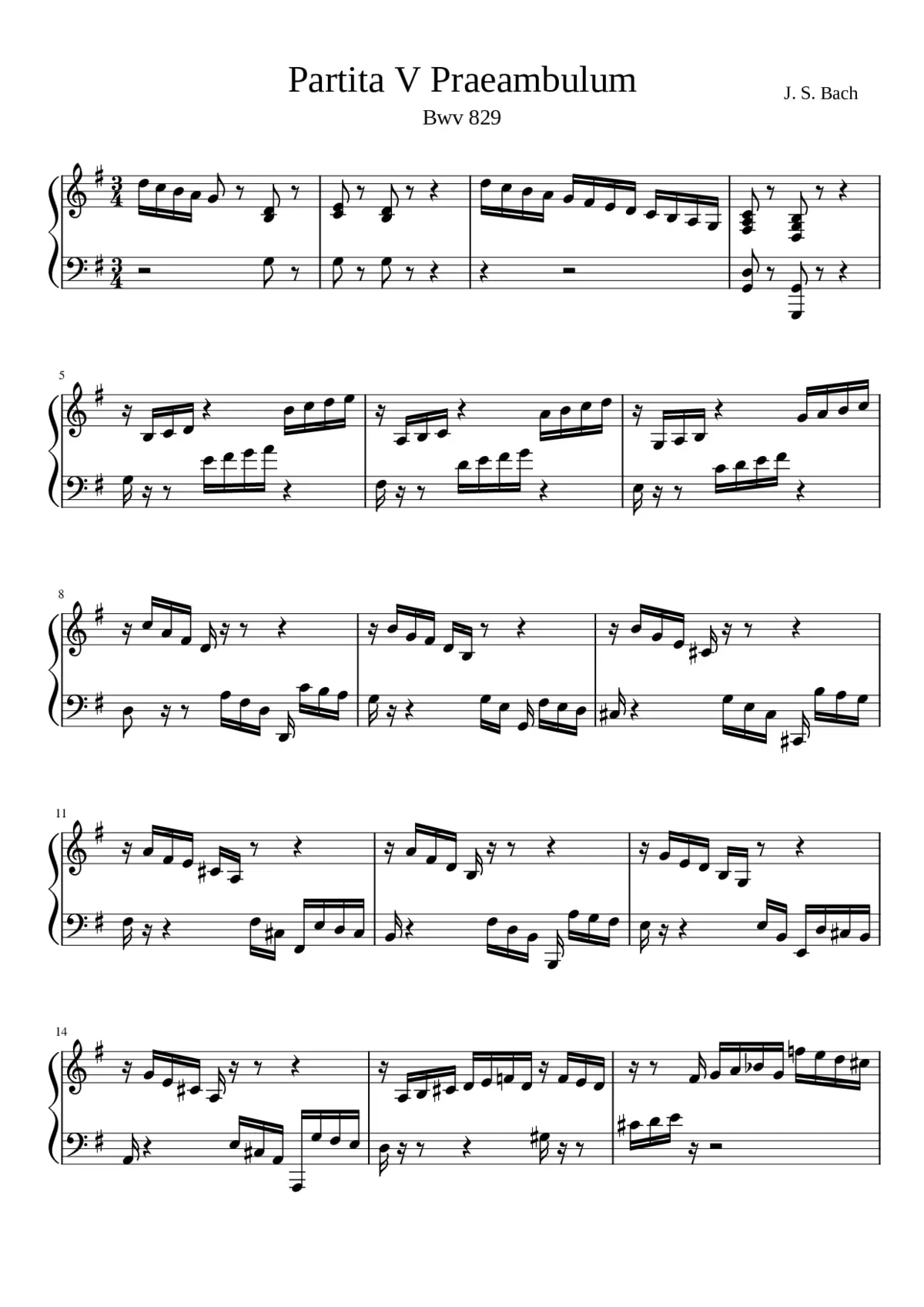 Partita in G major BWV 829 - Page 1