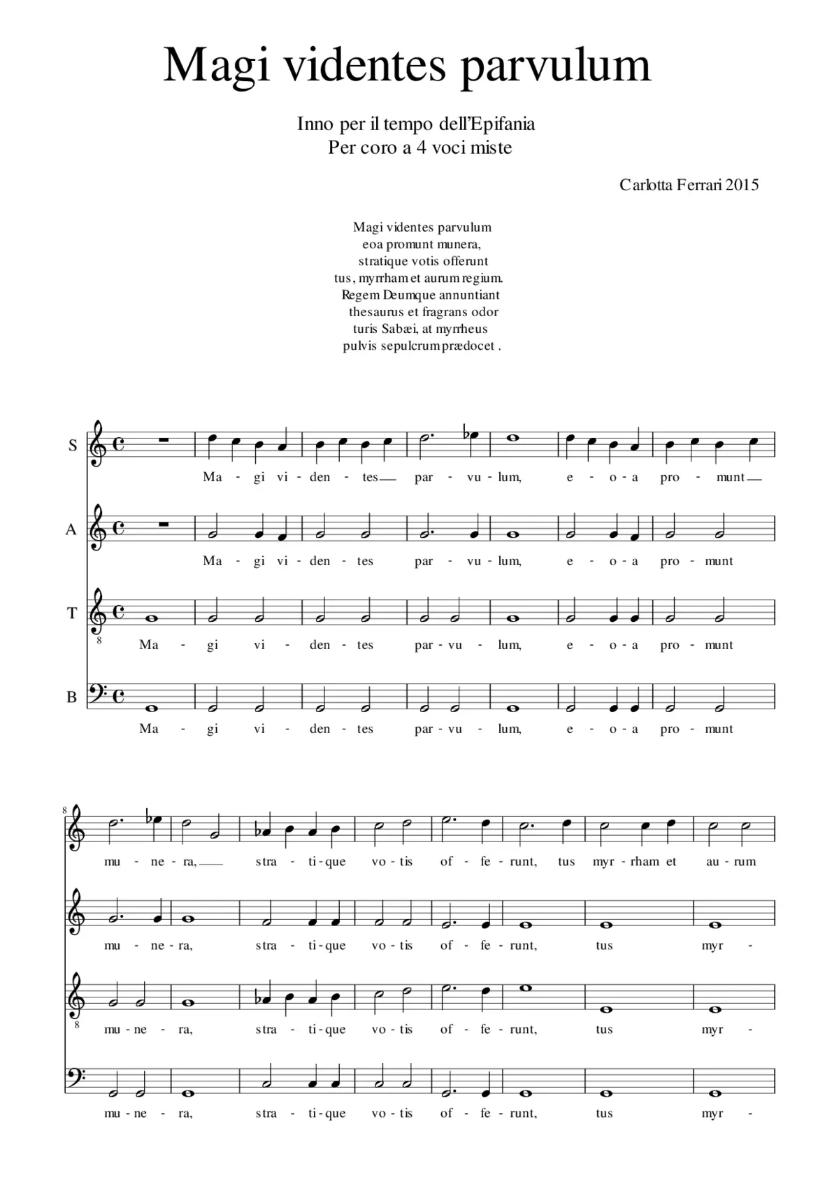 Magi videntes parvulum - Page 1