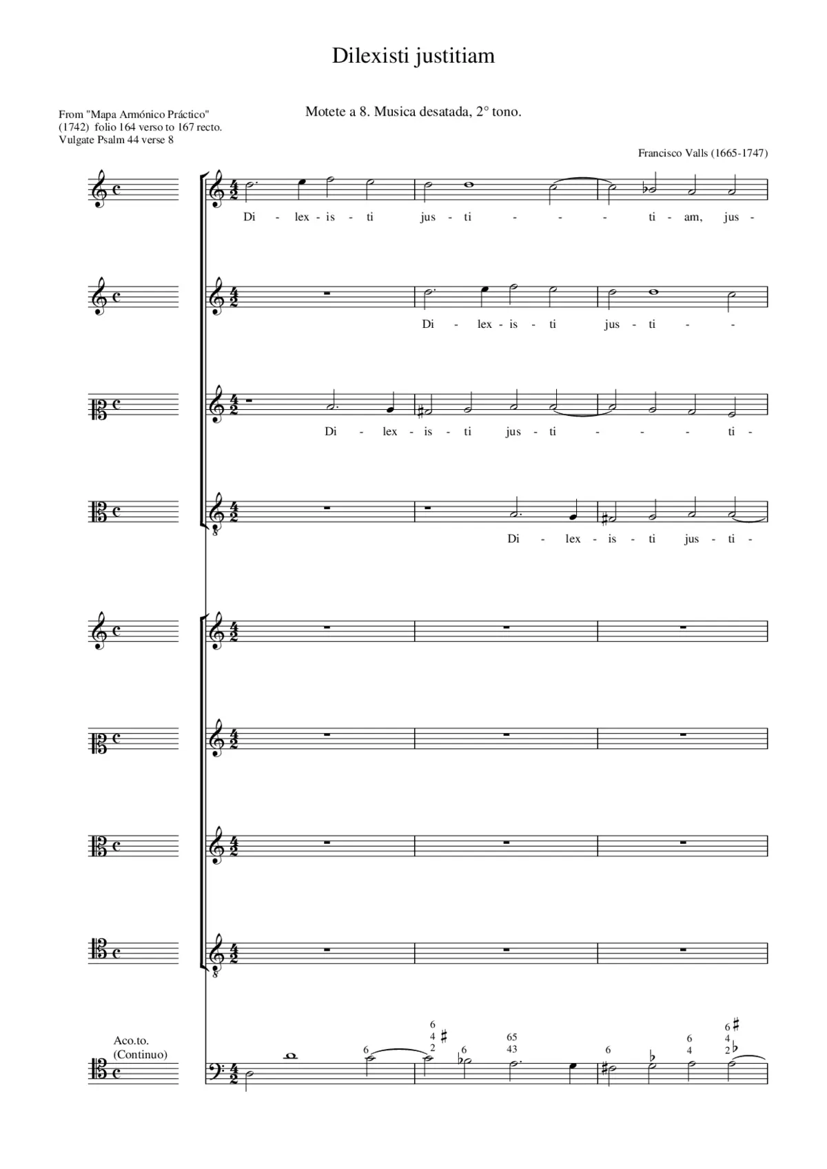Dilexisti justitiam - Page 1