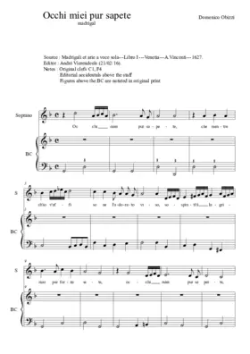 Occhi miei pur sapete