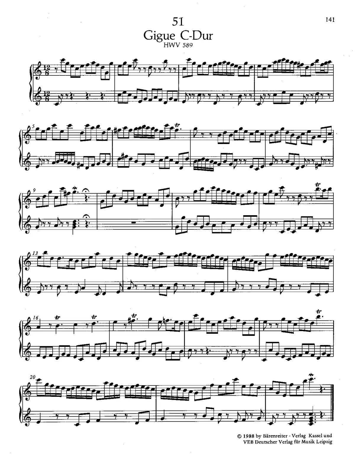 Gigue in C major - Page 1