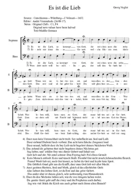 Es ist die Lieb so kommpt von Gott