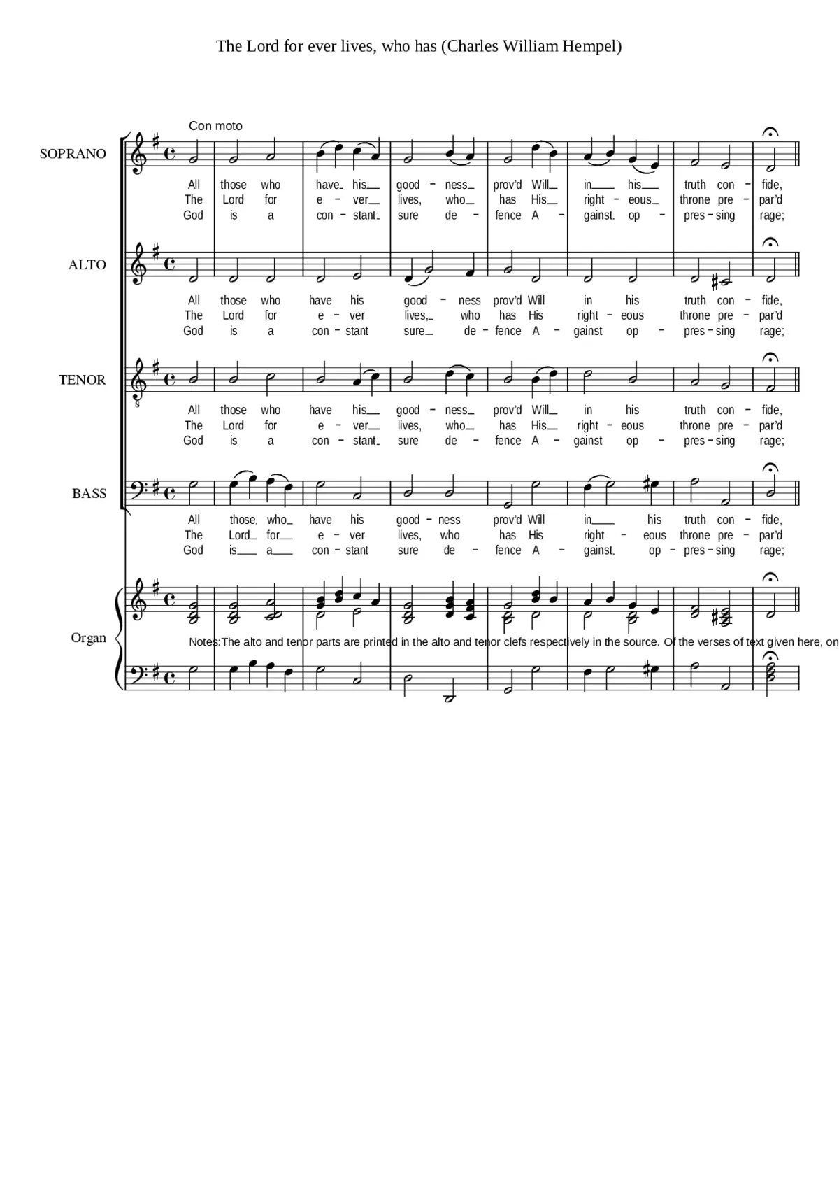 The Lord for ever lives who has - Page 1