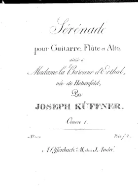 Sérénade pour Guitarre, Flûte et Alto