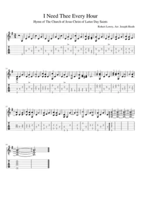 i need thee every hour