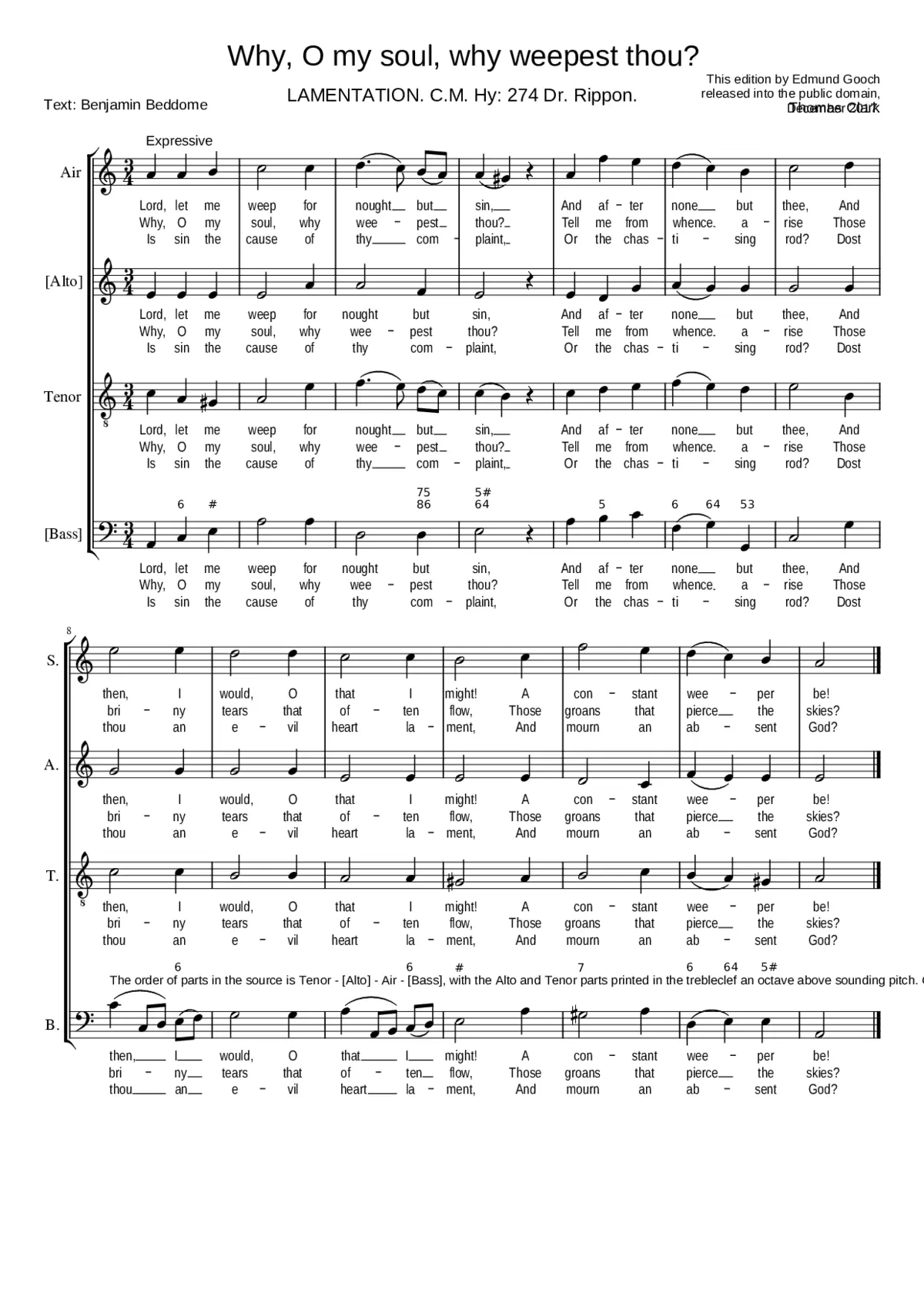 Why O my soul why weepest thou? - Page 1