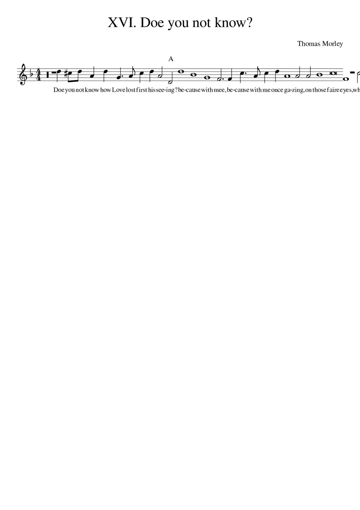 XVI. Doe you not know? - Page 1