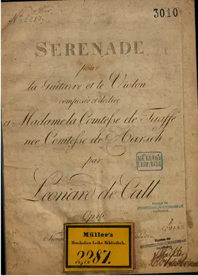 Sérénade pour la Guitare et le Violon