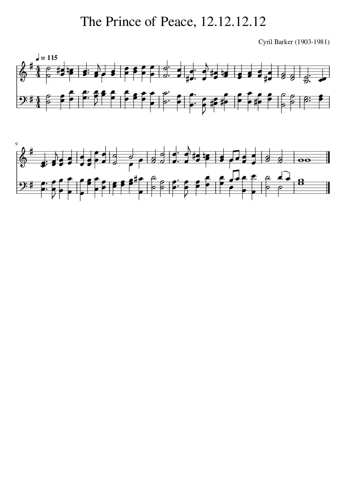 Hush all ye sounds of war - Page 1