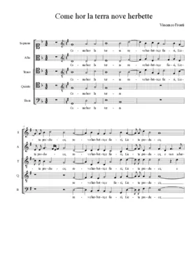 Come hor la terra nove herbette