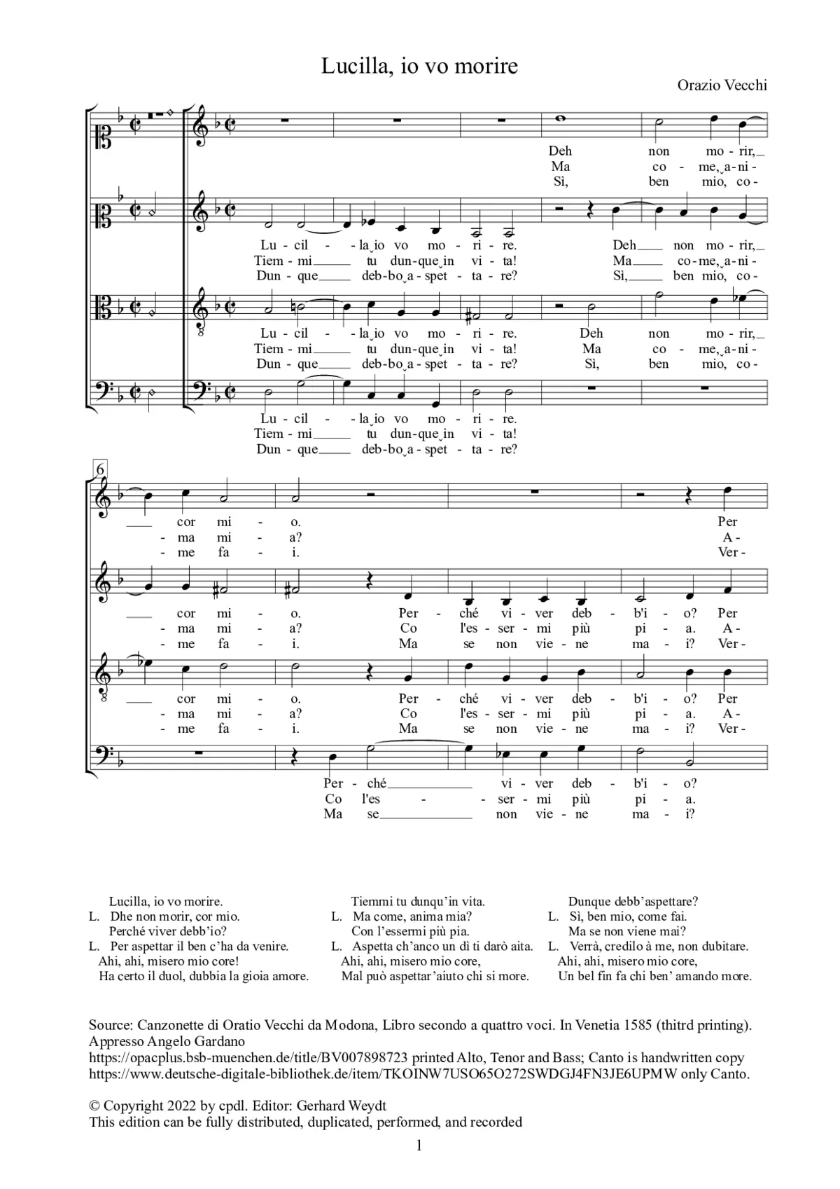 Lucilla io vo morire - Page 1