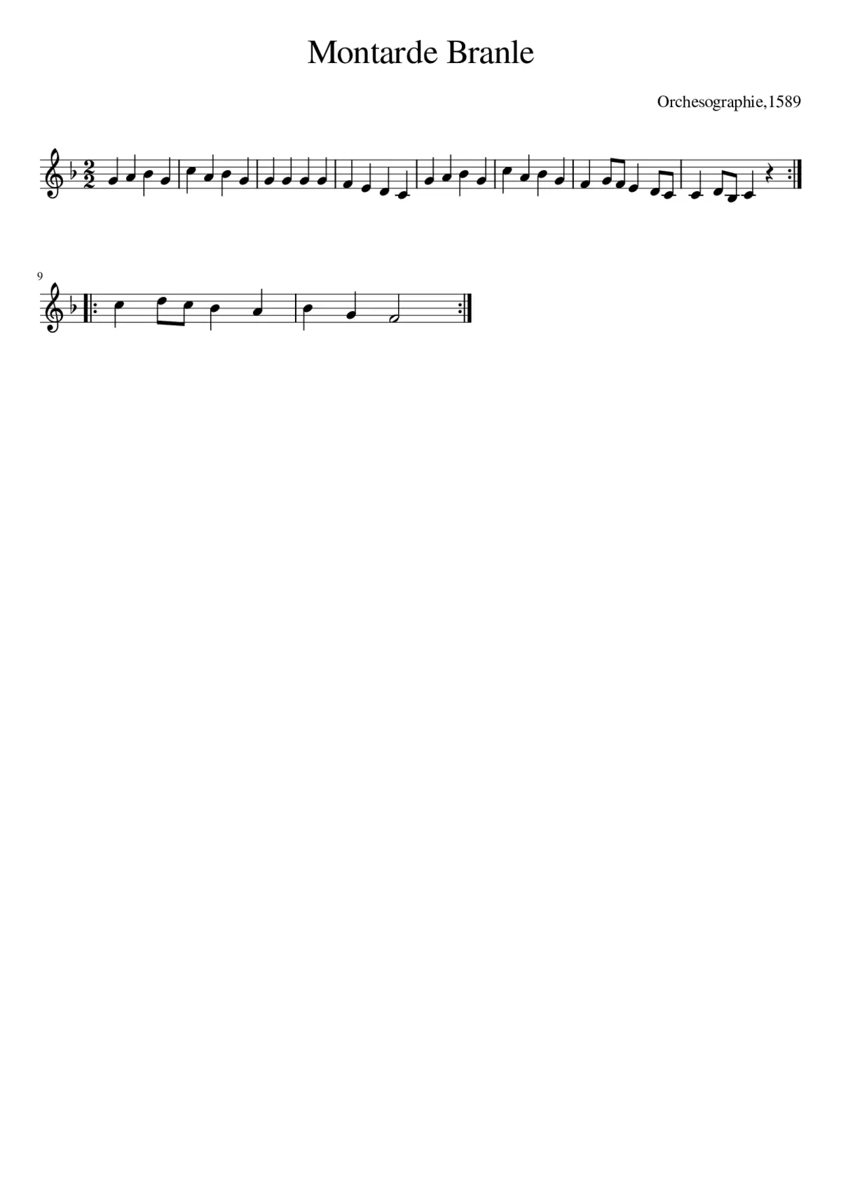 Montarde Branle - Page 1