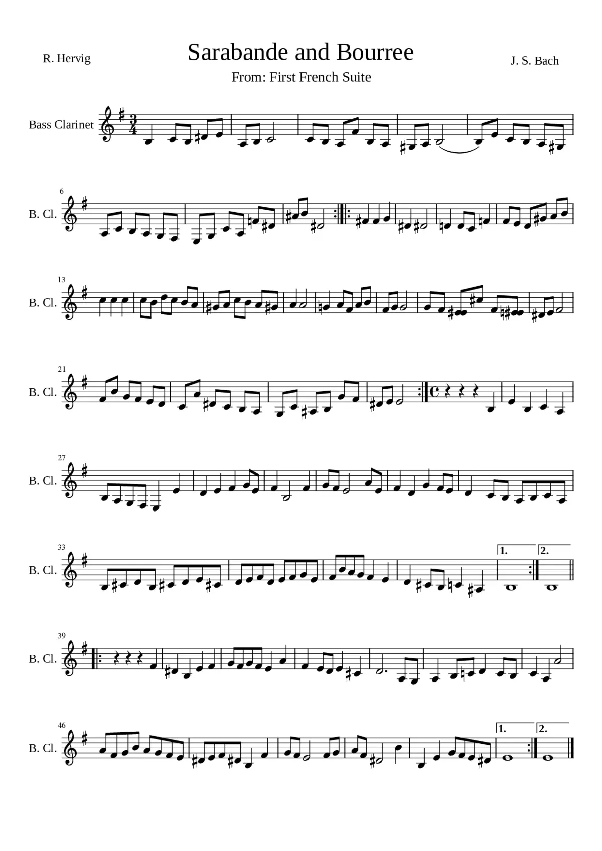 Suite in E minor BWV 996 - Page 1