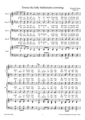 Towers the lofty battlements crowning