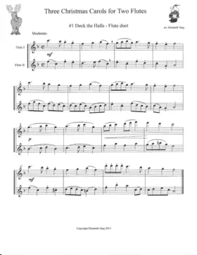 Three Christmas Carols for Two Flutes