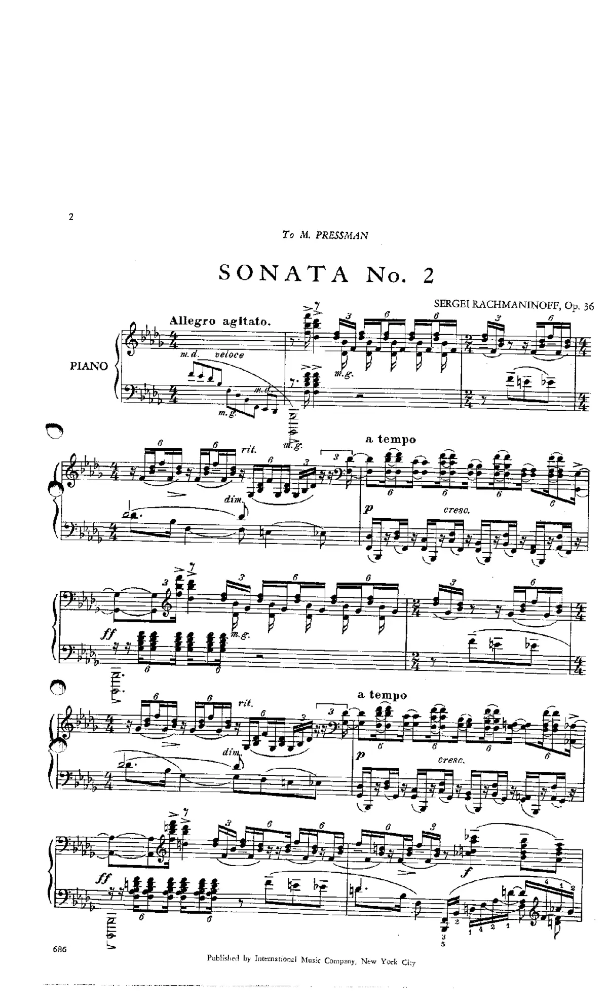 Piano Sonata No.2 - Page 1