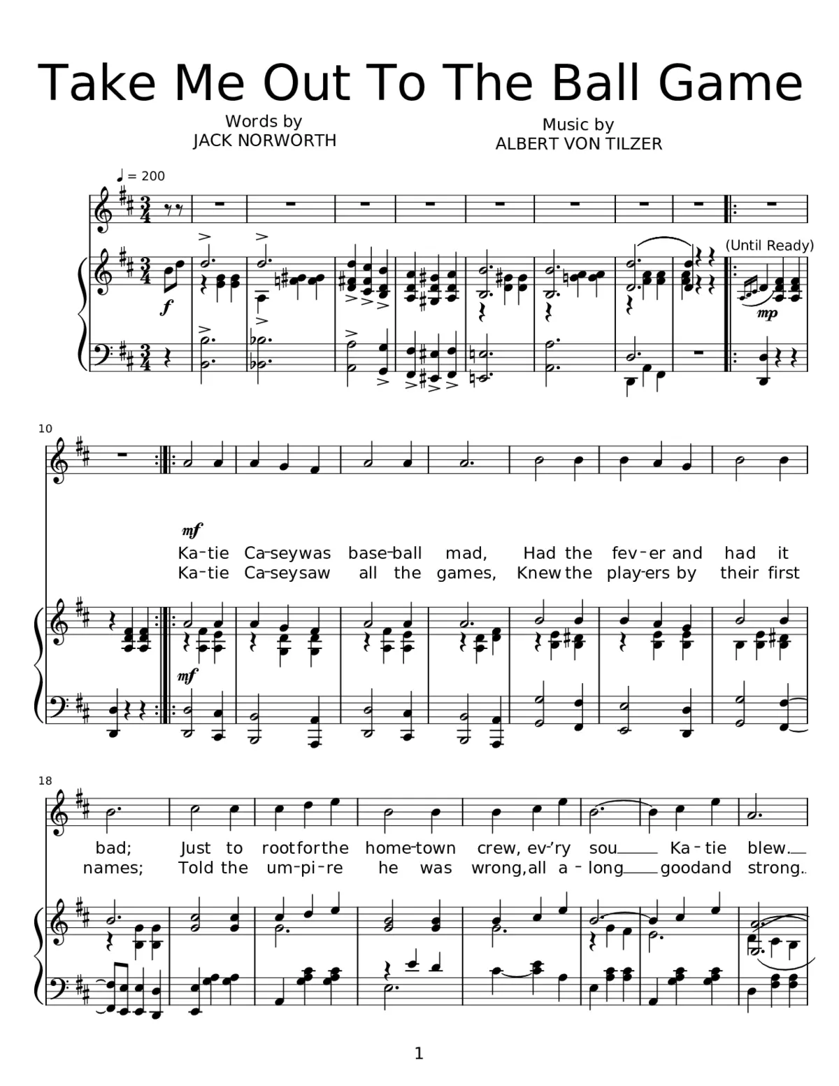 Take Me out to the Ball Game - Page 1