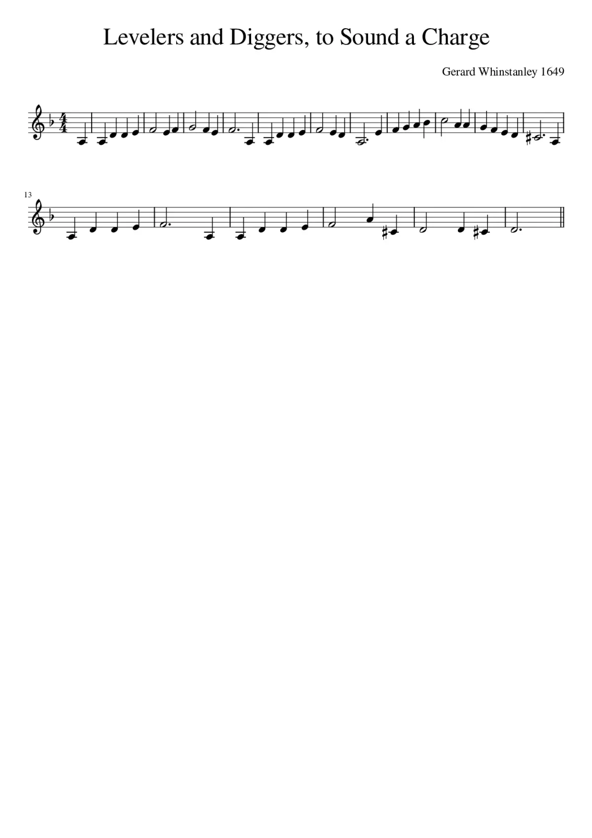 Levelers and Diggers to Sound a Charge - Page 1