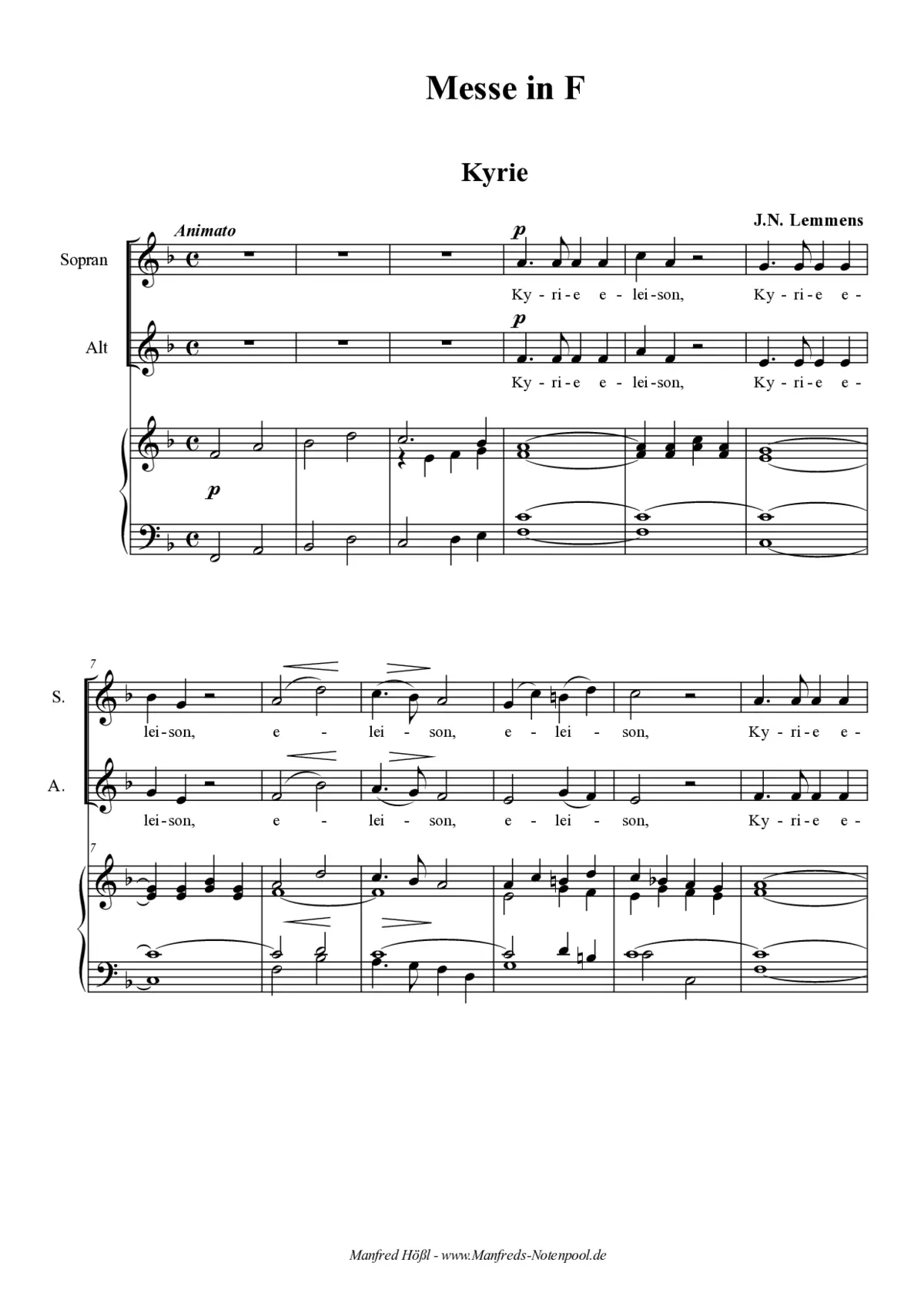Missa in F for SA - Page 1