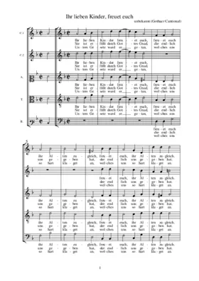 Ihr lieben Kinder freuet euch