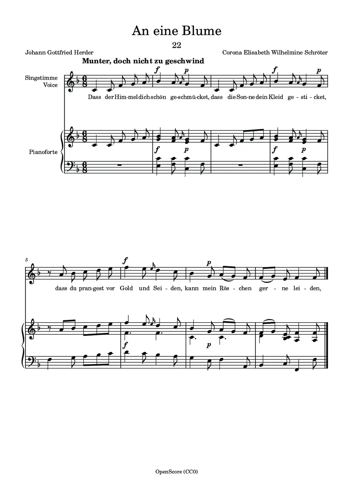 An eine Blume - Page 1