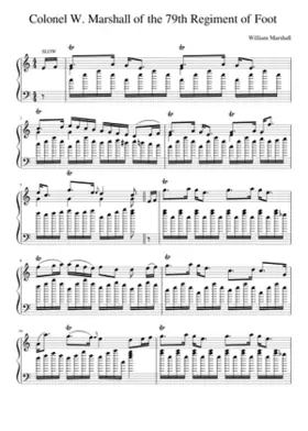 Colonel W. Marshall of the 79th Regiment of Foot