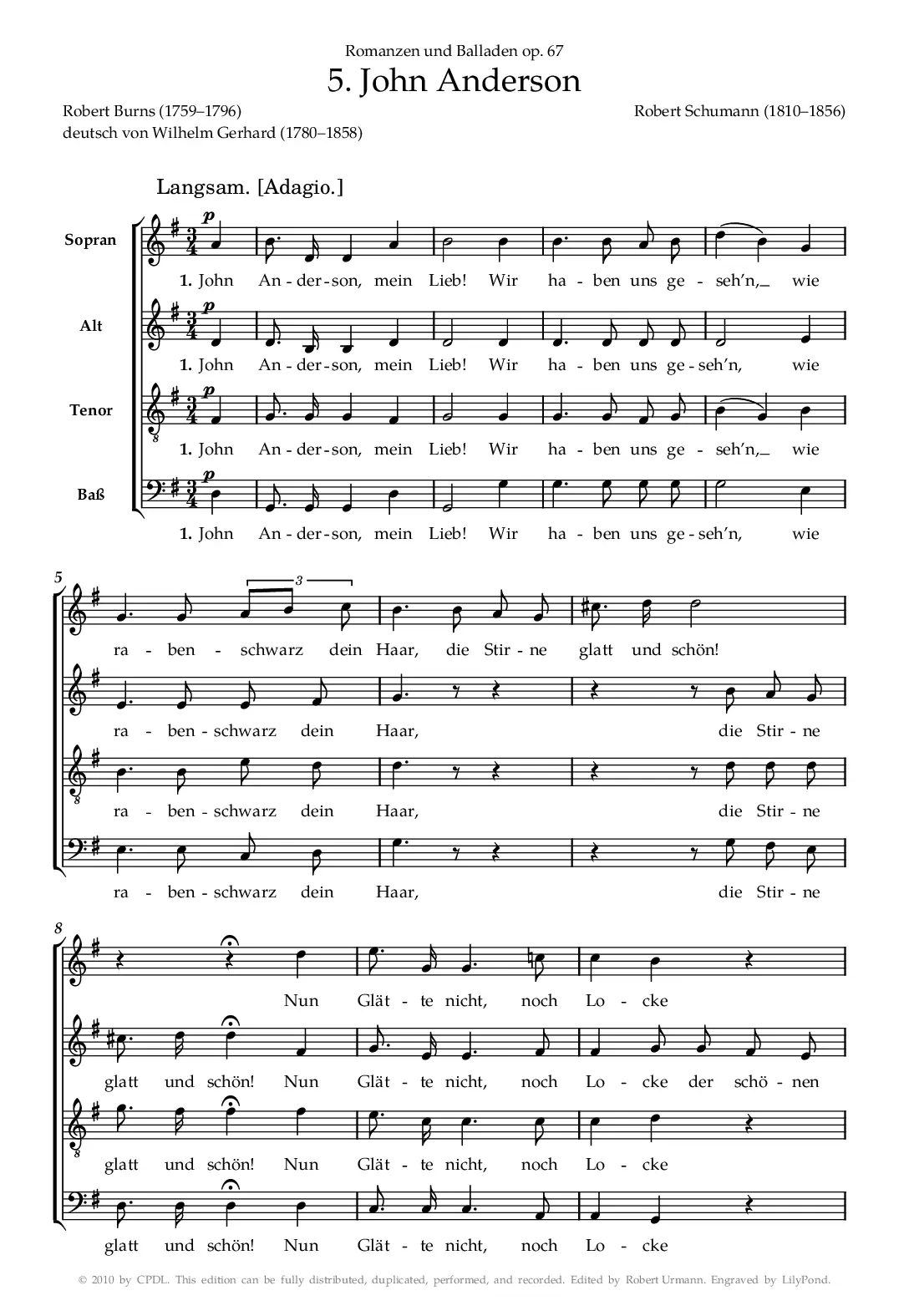 John Anderson, Op. 67, No. 5 - Page 1