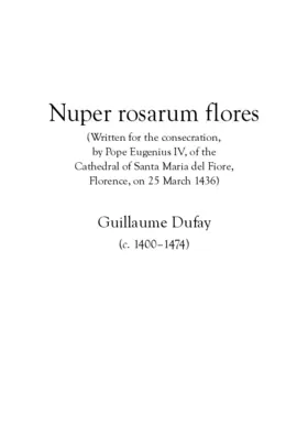 Nuper rosarum flores