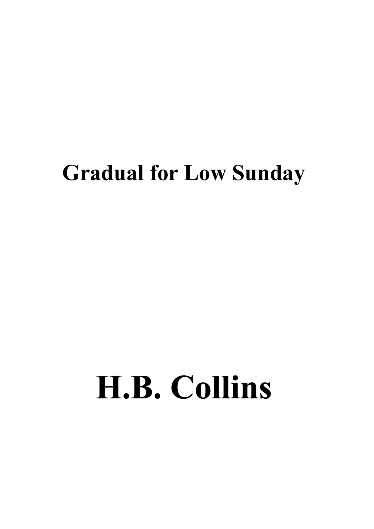 Low Sunday Gradual - Page 1