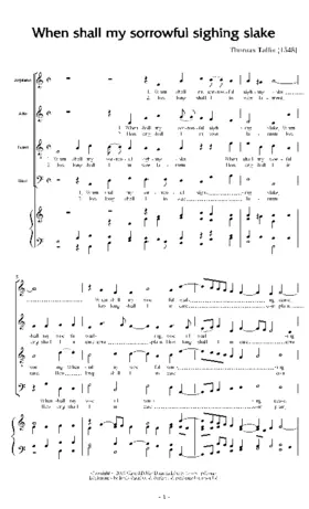 When shall my sorrowful sighing slake