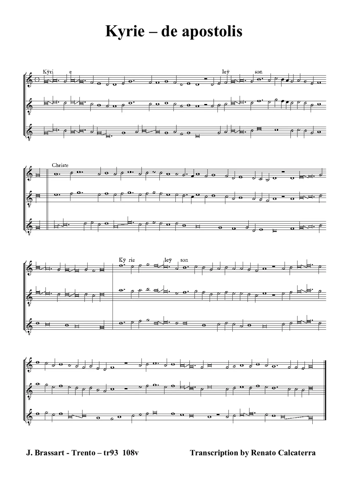 Kyrie - de apostolis - Page 1