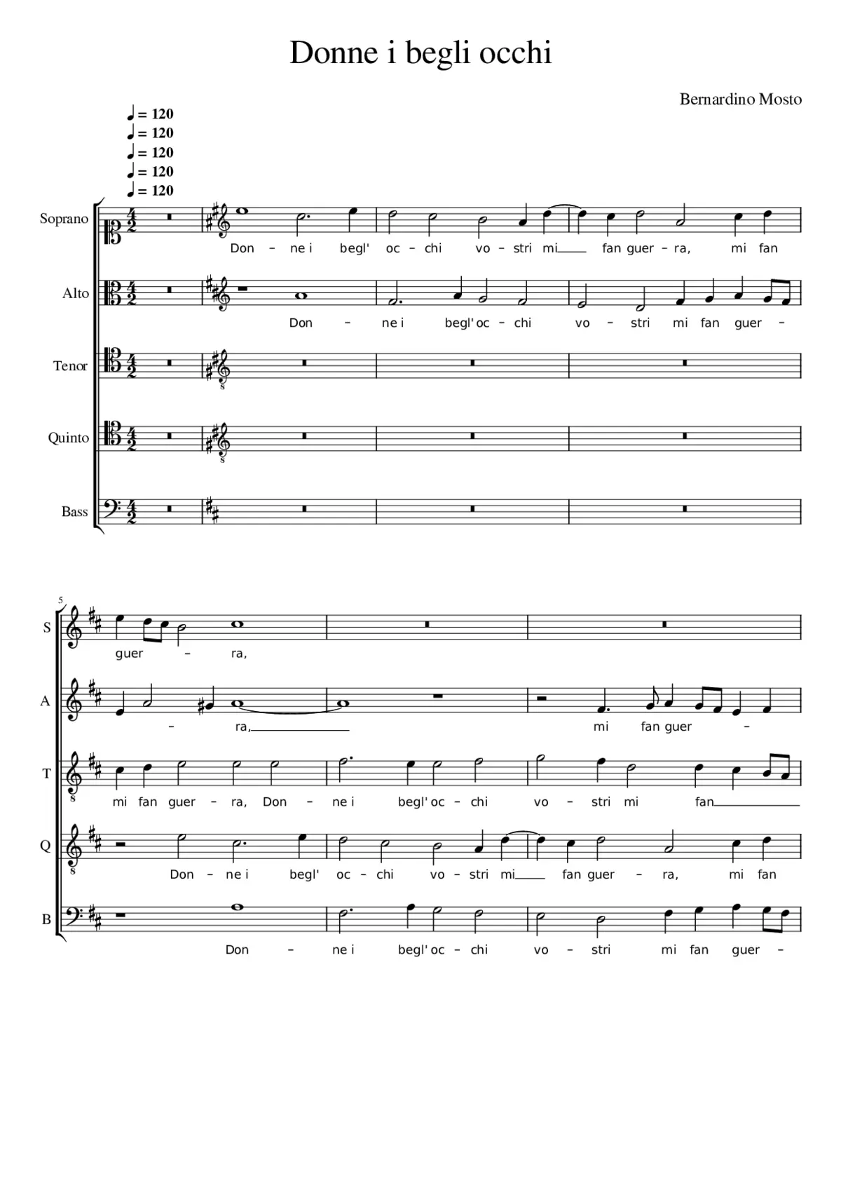 Donne i begli occhi - Page 1