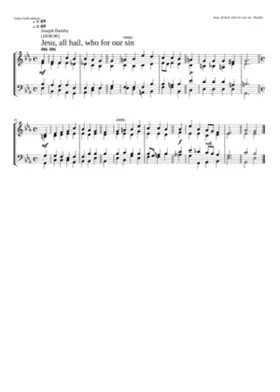 Jesu all hail who for our sin