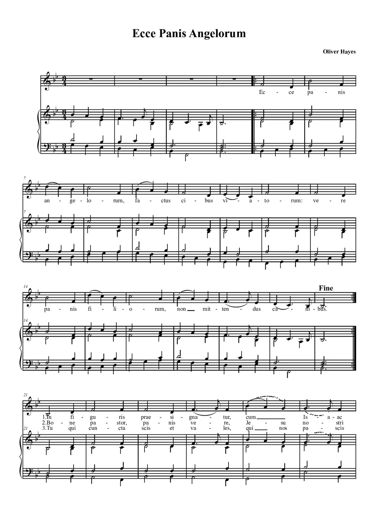 Ecce panis angelorum - Page 1