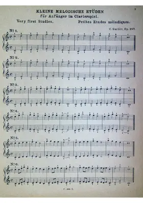 54 Kleine melodische Etüden für Anfänger