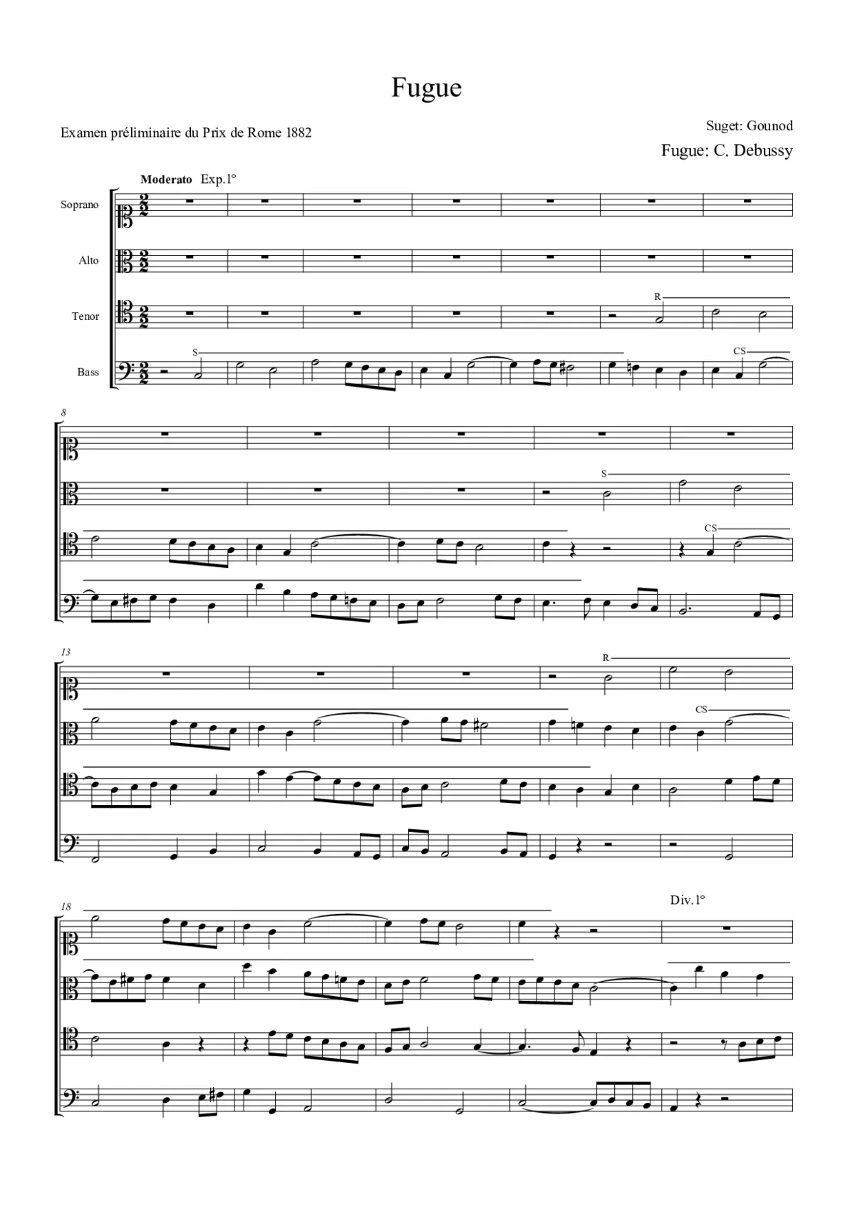 Fugue in C Major - Page 1