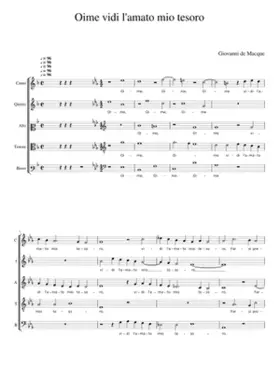 Oime vidi l'amato mio tesoro