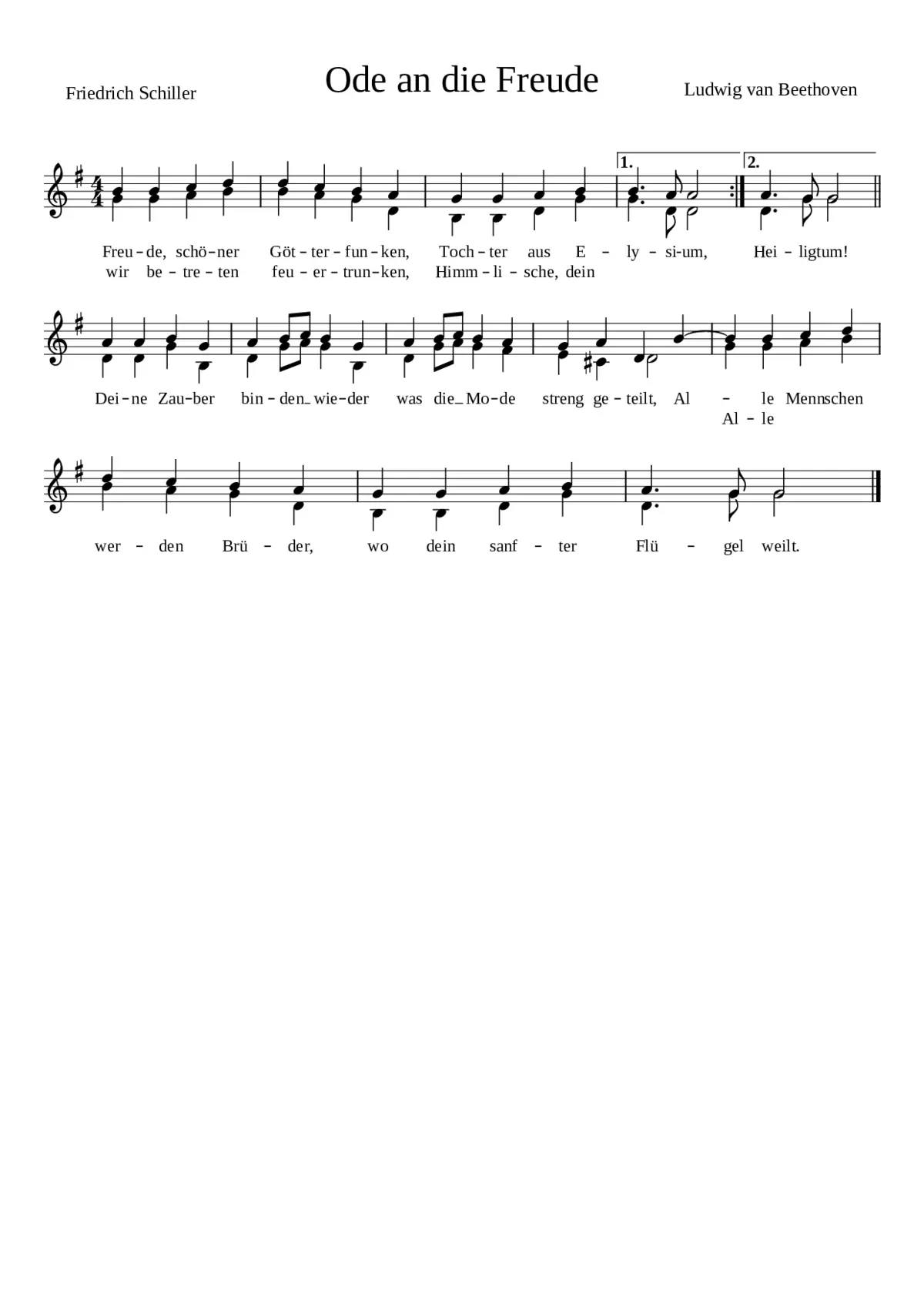 Freude schöner Götterfunken - Page 1