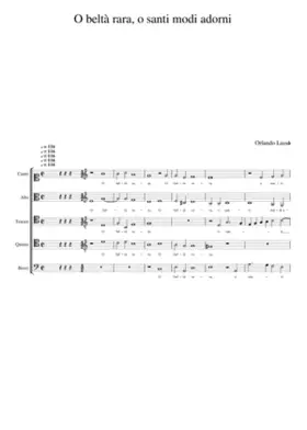 O beltà rara o santi modi adorni