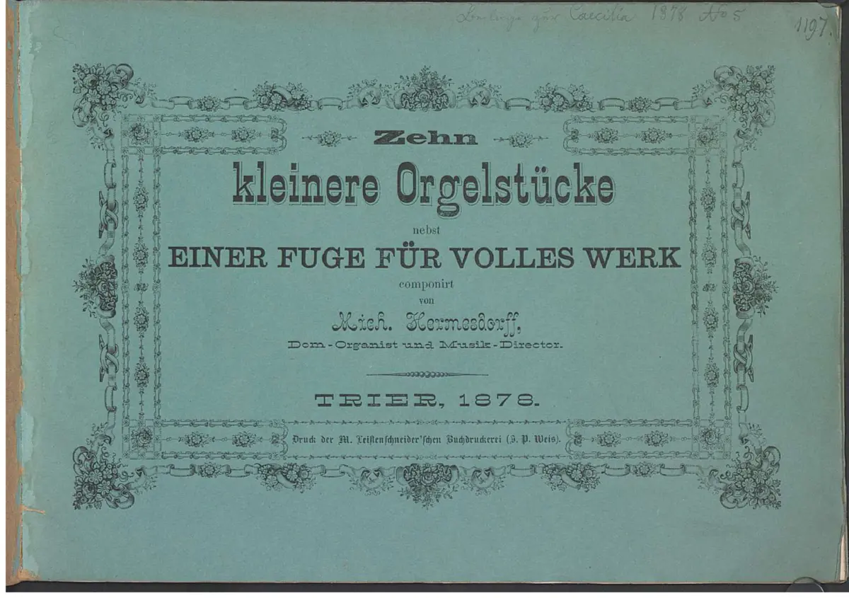 10 Kleinere Orgelstücke nebst einer Fuge - Page 1