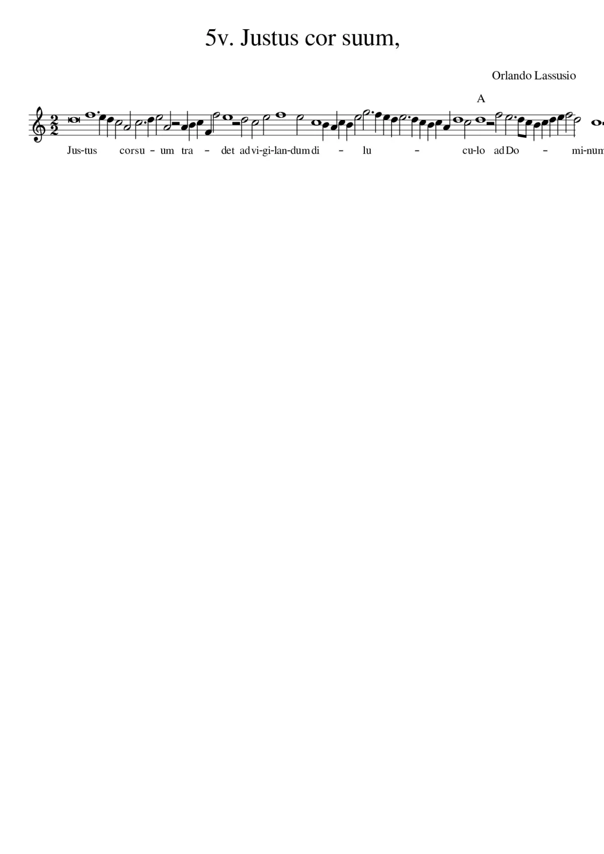 5v. Justus cor suum - Page 1