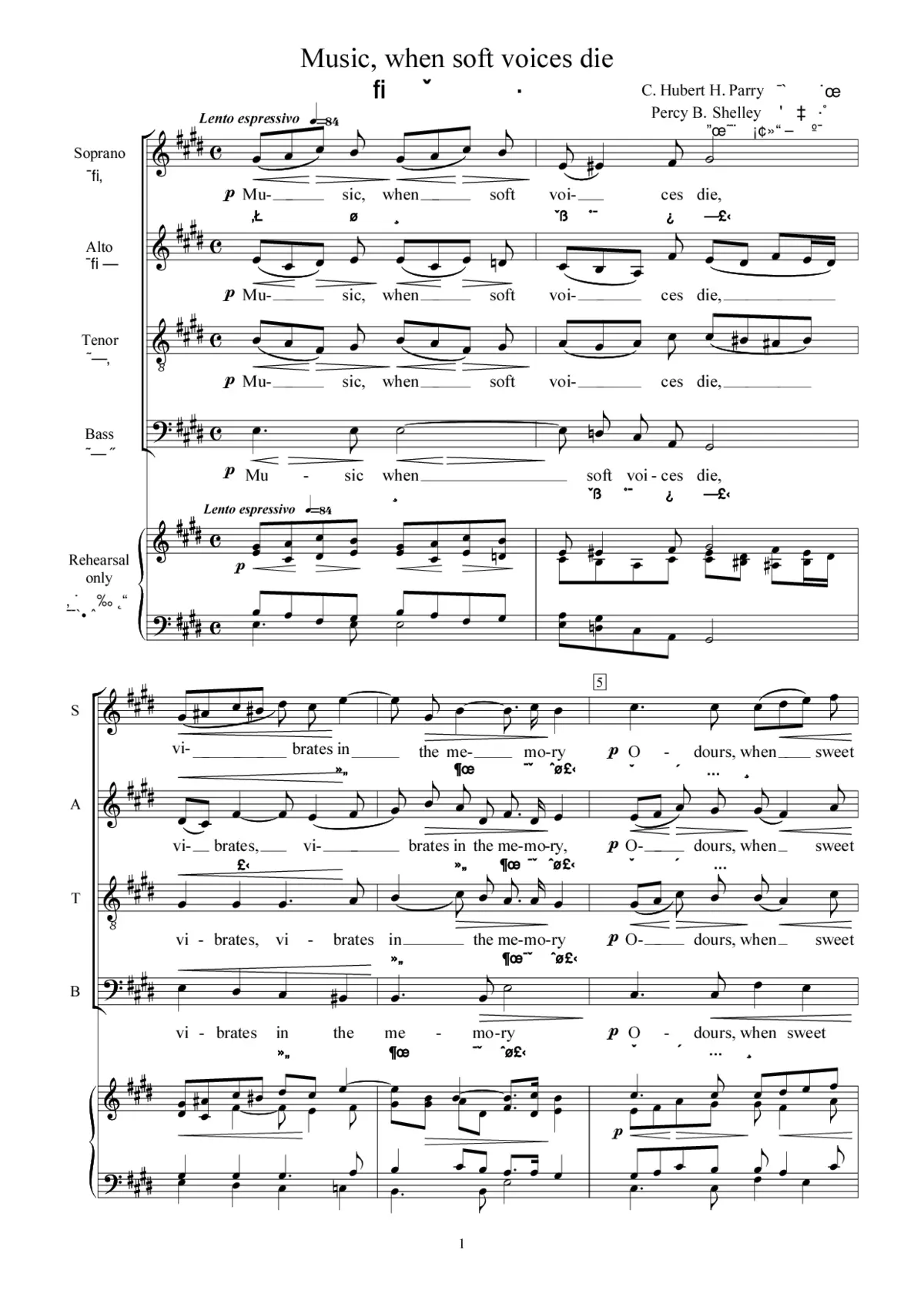 Music, when soft voices die - Page 1