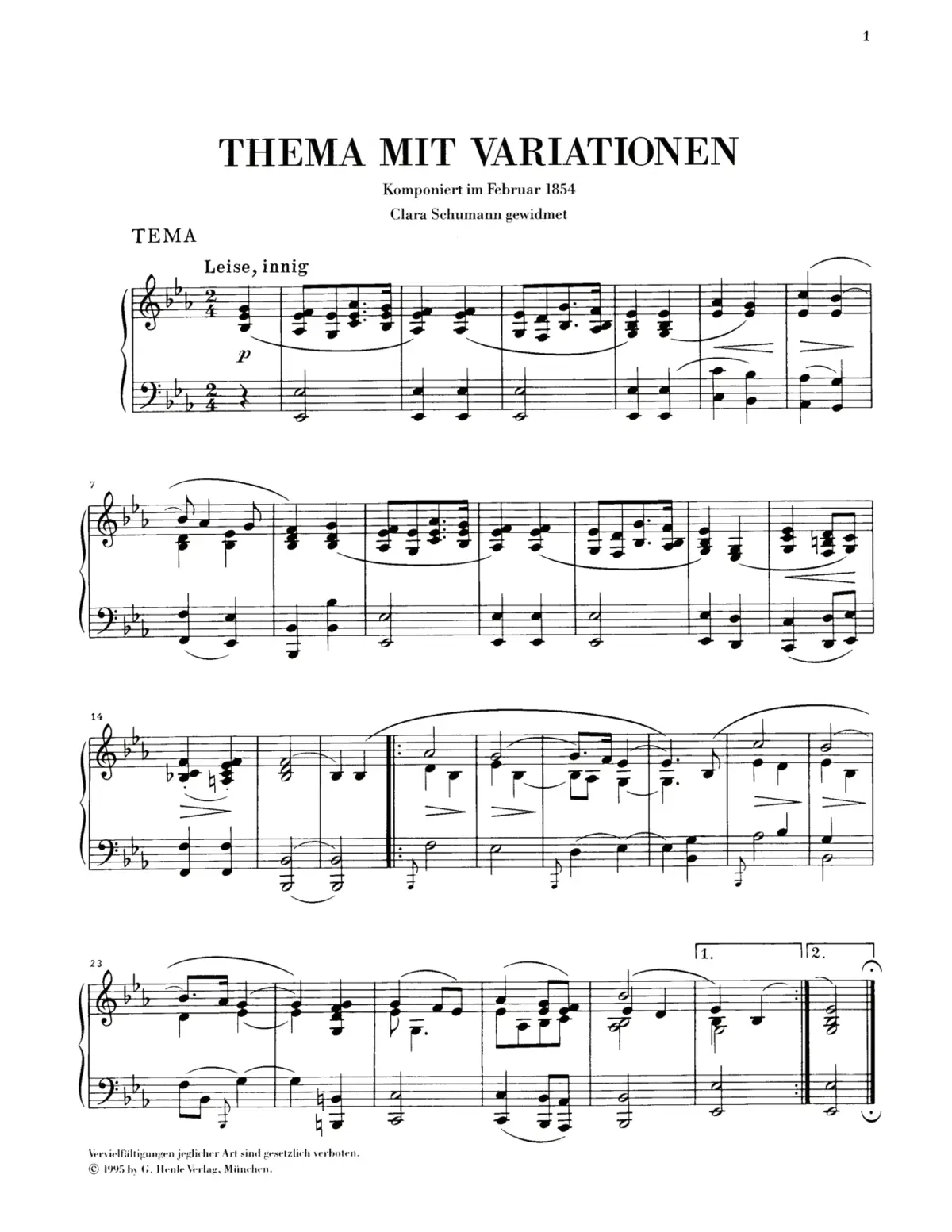 Theme and Variations - Page 1