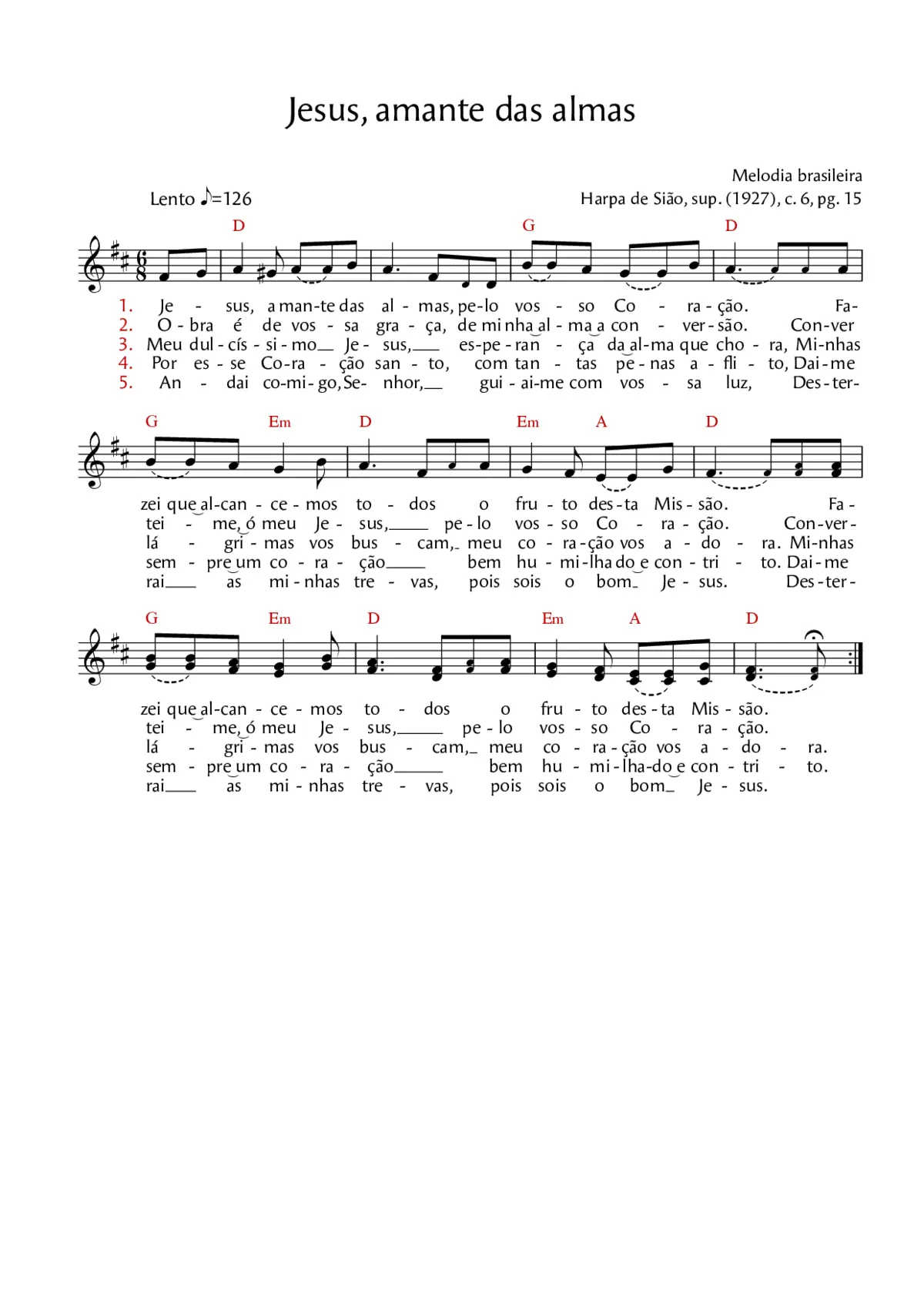 Jesus, amante das almas - Page 1