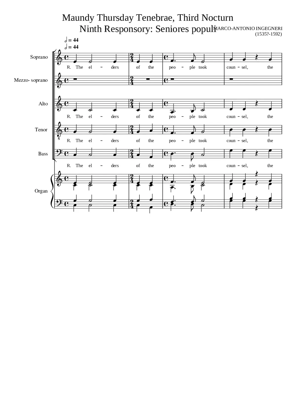 The Elders of the People Took Counsel - Page 1