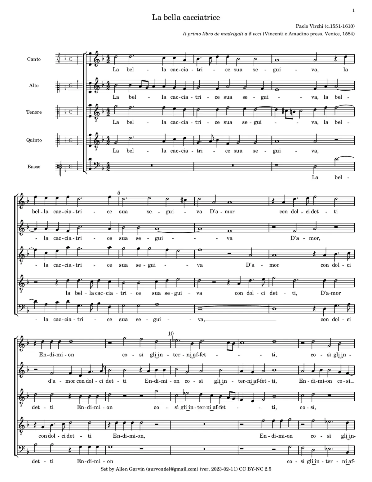 La bella cacciatrice - Page 1