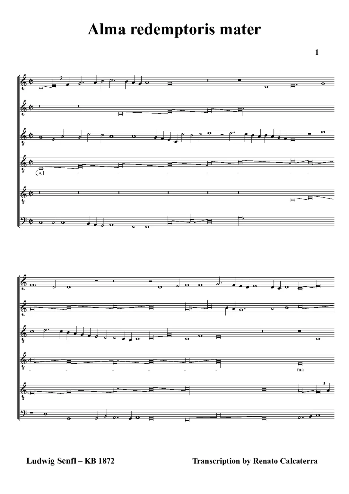 Alma redemptoris mater - Page 1