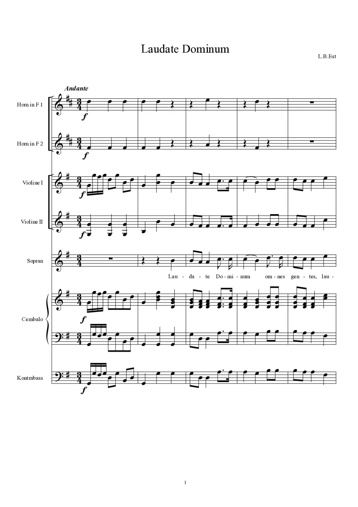 Laudate Dominum - Page 1