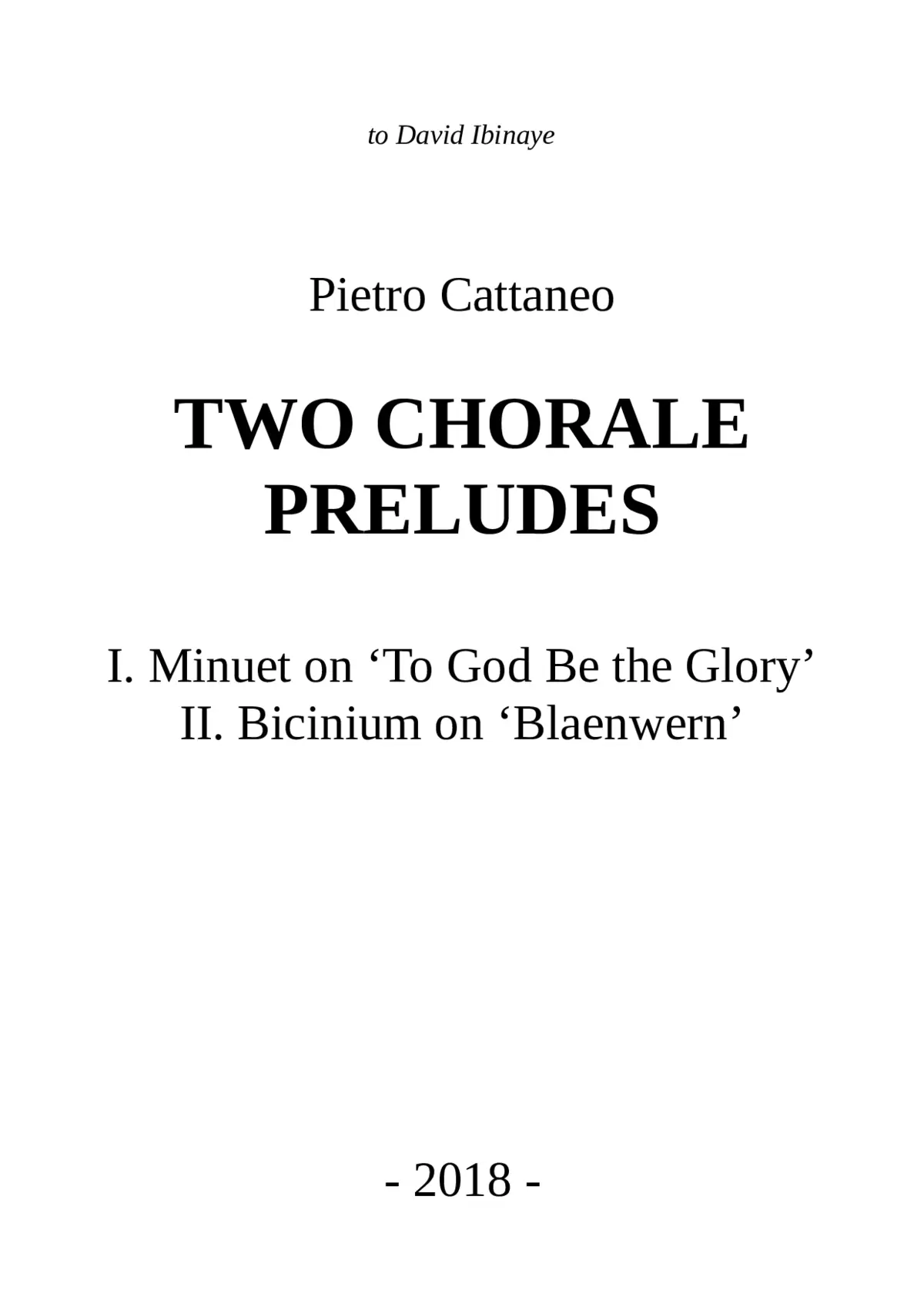 2 Chorale Preludes - Page 1