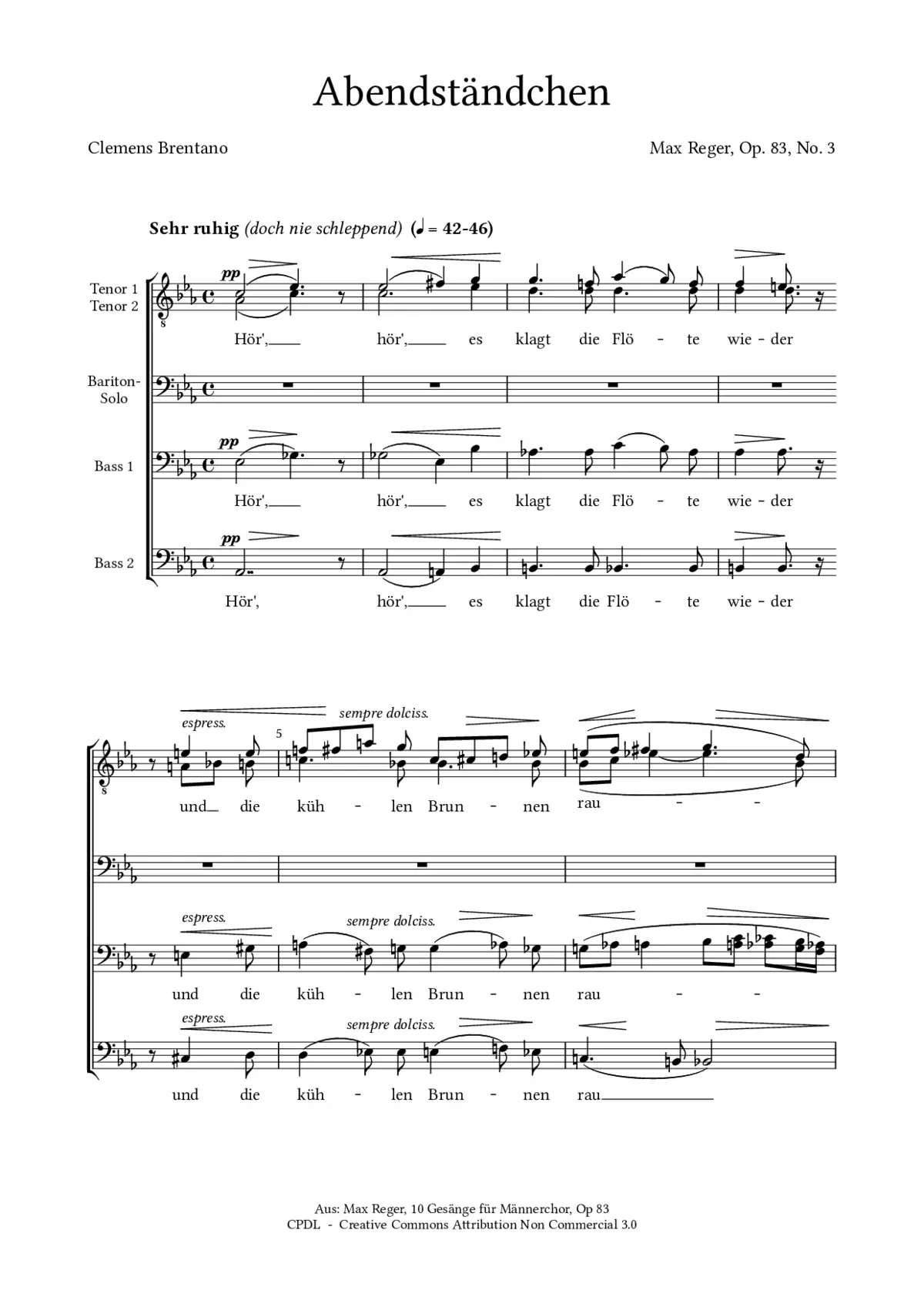 Abendständchen, Op. 83, No. 3 - Page 1